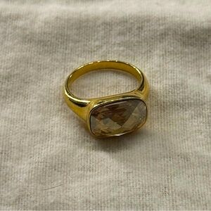 Gold plated cocktail ring